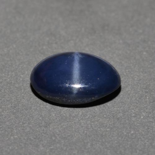 1.00캐럿 천연 트와일라잇 블루 스타 사파이어, 타원형 컷, 6.9×4.9 mm, 불투명체