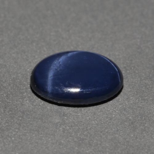 0.90캐럿 천연 트와일라잇 블루 스타 사파이어, 타원형 컷, 7×5.2 mm, 불투명체