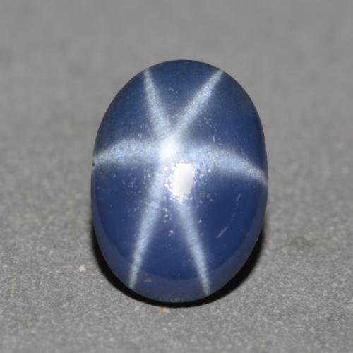 0.72캐럿 천연 트와일라잇 블루 스타 사파이어, 타원형 컷, 6.8×4.9 mm, 투명한