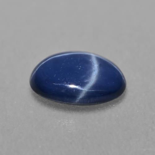 0.89캐럿 천연 네이비 블루 스타 사파이어, 타원형 컷, 6.9×5 mm, 투명한