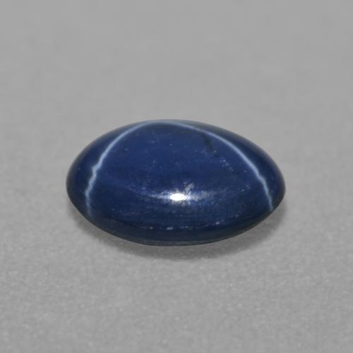 0.84캐럿 천연 다크 블루 스타 사파이어, 타원형 컷, 6.8×5 mm, 투명한