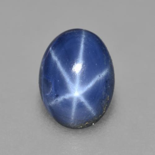 0.99캐럿 천연 다크 블루 스타 사파이어, 타원형 컷, 6.9×5.2 mm, 불투명체