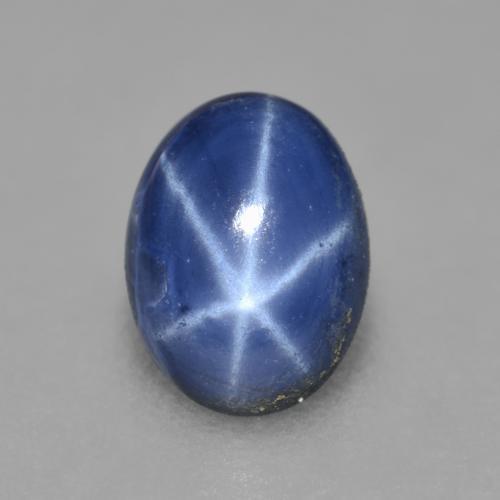 0.99캐럿 천연 다크 블루 스타 사파이어, 타원형 컷, 6.9×5.2 mm, 불투명체