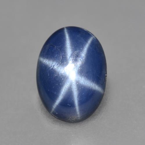 1.16캐럿 천연 딥 블루 스타 사파이어, 타원형 컷, 7.1×5.1 mm, 투명한