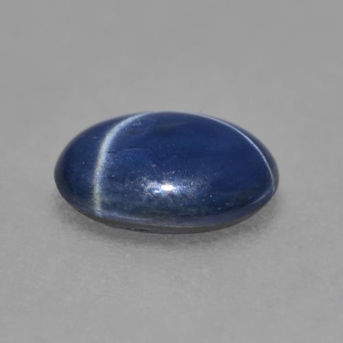 1.16캐럿 천연 딥 블루 스타 사파이어, 타원형 컷, 7.1×5.1 mm, 투명한