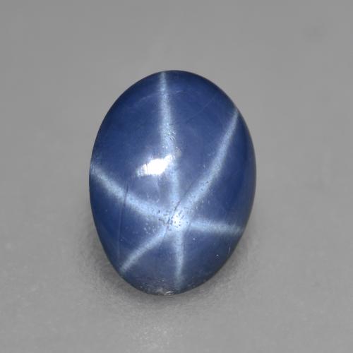 0.88캐럿 천연 네이비 블루 스타 사파이어, 타원형 컷, 6.9×5.2 mm, 투명한