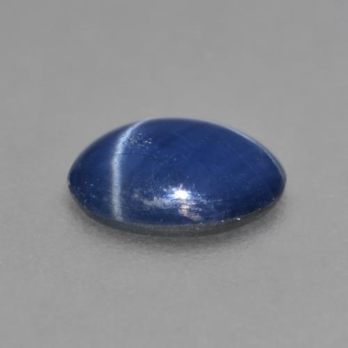0.88캐럿 천연 네이비 블루 스타 사파이어, 타원형 컷, 6.9×5.2 mm, 투명한