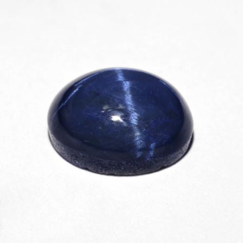 4.74캐럿 천연 네이비 블루 스타 사파이어, 타원형 컷, 10.1×8.1 mm, 불투명체