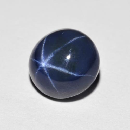 2.60캐럿 천연 다크 블루 스타 사파이어, 라운드 컷, 7.54 mm, 불투명체
