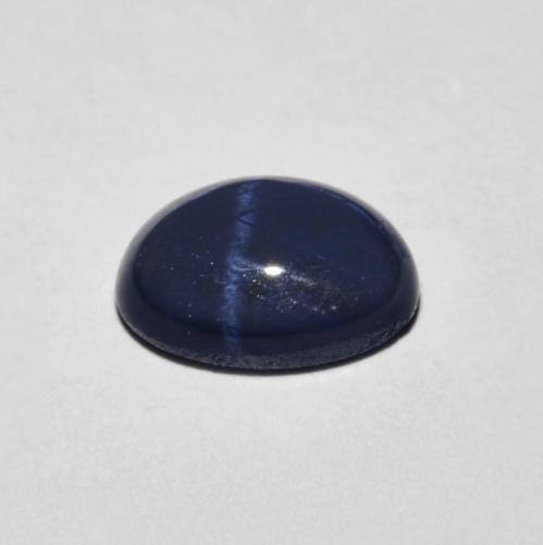 1.90캐럿 천연 네이비 블루 스타 사파이어, 타원형 컷, 8.1×6.1 mm, 불투명체