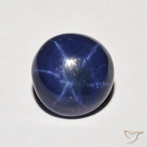 3.88ct 자연스러운 네이비 블루 스타 사파이어, 둥근, 불투명체