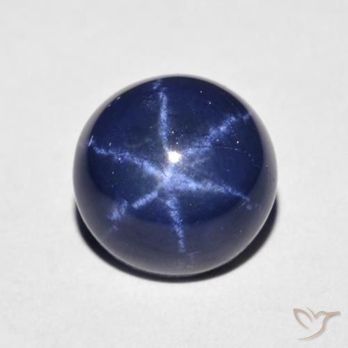 4.18캐럿 천연 네이비 블루 스타 사파이어, 타원형 컷, 10×8.1 mm, 불투명체