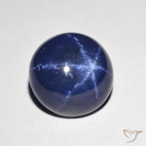 4.18캐럿 천연 네이비 블루 스타 사파이어, 타원형 컷, 10×8.1 mm, 불투명체
