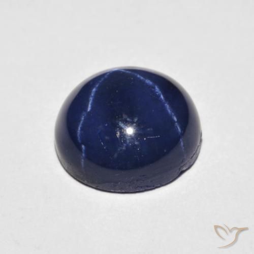 4.18캐럿 천연 네이비 블루 스타 사파이어, 타원형 컷, 10×8.1 mm, 불투명체