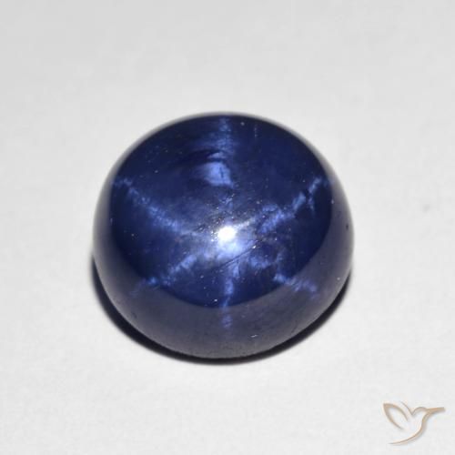 4.24ct 자연스러운 네이비 블루 스타 사파이어, 둥근, 불투명체