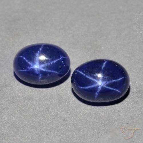 3.46캐럿 천연 네이비 블루 스타 사파이어 보석, 타원형 컷, 불투명체