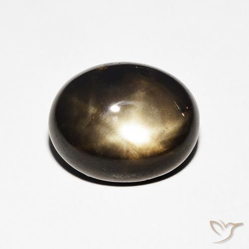4.08ct 자연스러운 검은색 스타 사파이어, 타원형, 불투명체