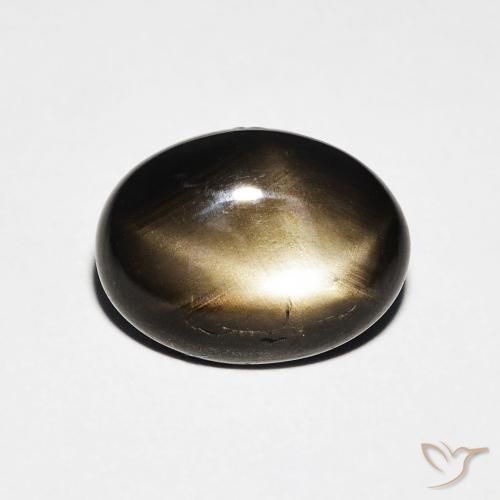 3.25ct 자연스러운 검은색 스타 사파이어, 타원형, 불투명체