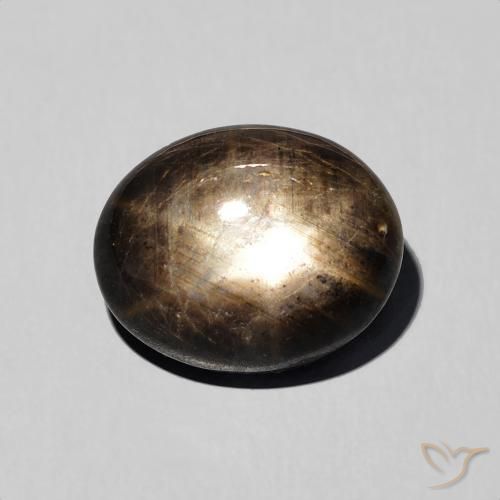 5.76ct 자연스러운 검은색 스타 사파이어, 타원형, 불투명체