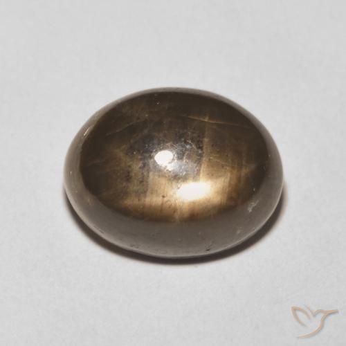 6.28ct 자연스러운 검은색 스타 사파이어, 타원형, 불투명체