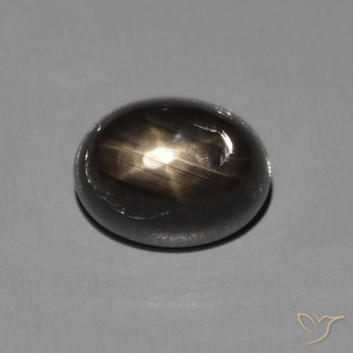 2.72ct 자연스러운 검은색 스타 사파이어, 타원형, 불투명체