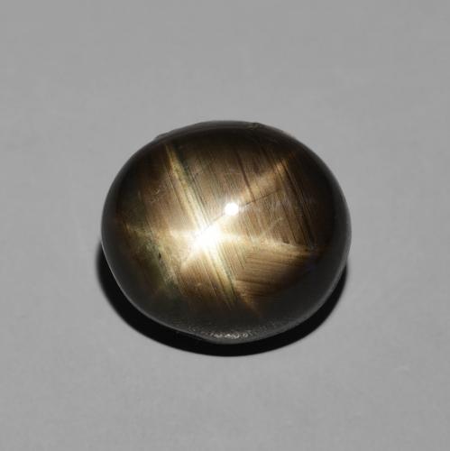 6.13ct 자연스러운 검은색 스타 사파이어, 타원형, 불투명체