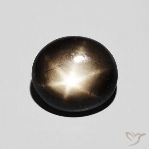 4.60ct 자연스러운 검은색 스타 사파이어, 타원형, 불투명체