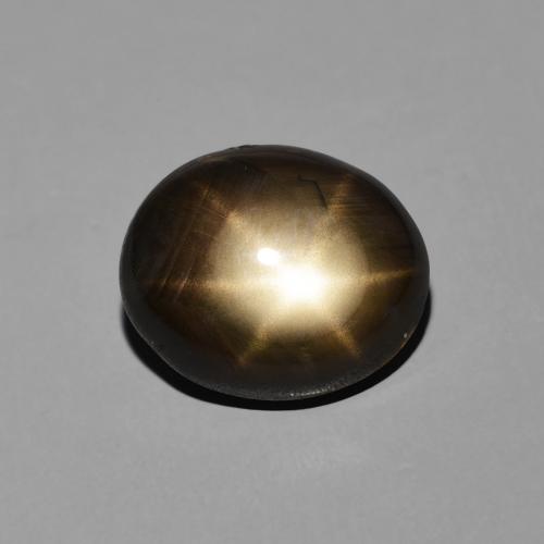 6.82ct 자연스러운 검은색 스타 사파이어, 타원형, 불투명체