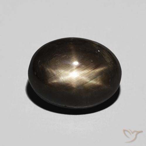 6.52ct 자연스러운 검은색 스타 사파이어, 타원형, 불투명체