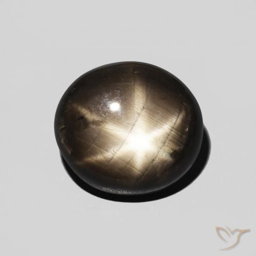5.39ct 자연스러운 검은색 스타 사파이어, 타원형, 불투명체