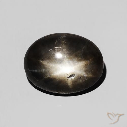 2.26ct 자연스러운 검은색 스타 사파이어, 타원형, 불투명체