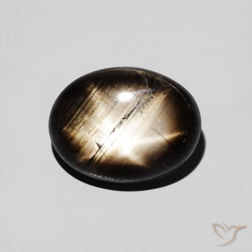 2.97ct 자연스러운 검은색 스타 사파이어, 타원형, 불투명체