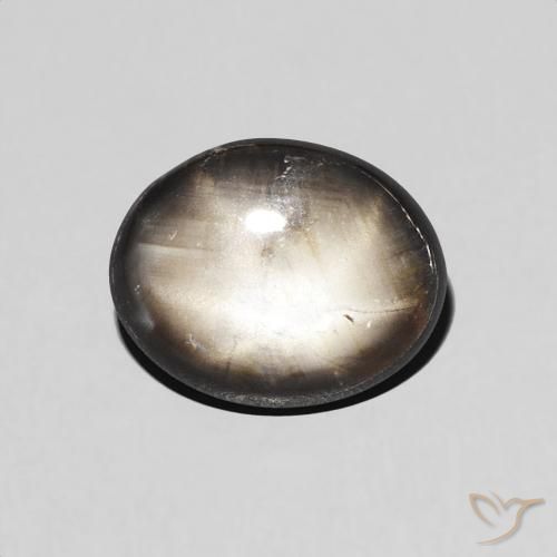 1.98ct 자연스러운 검은색 스타 사파이어, 타원형, 불투명체