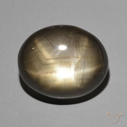 7.80ct 자연스러운 검은색 스타 사파이어, 타원형, 불투명체