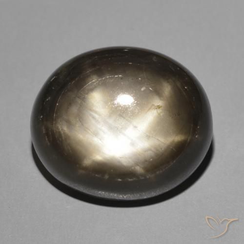 8.65ct 자연스러운 검은색 스타 사파이어, 타원형, 불투명체