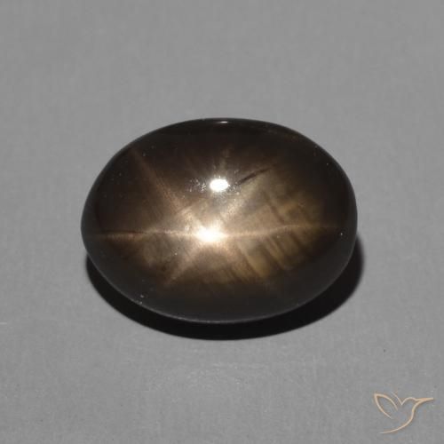 2.34ct 자연스러운 검은색 스타 사파이어, 타원형, 불투명체