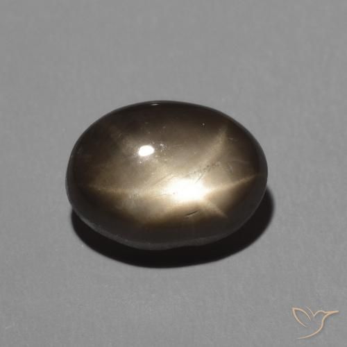 2.45ct 자연스러운 검은색 스타 사파이어, 타원형, 불투명체