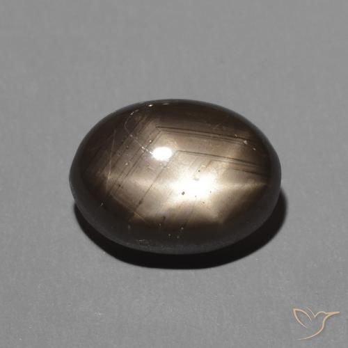 2.88ct 자연스러운 검은색 스타 사파이어, 타원형, 불투명체