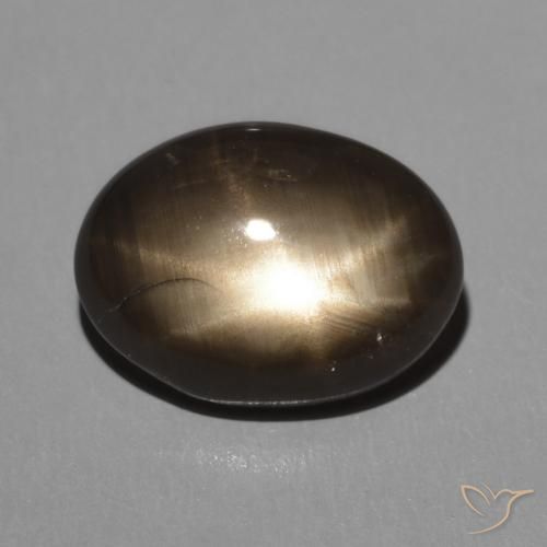 2.95ct 자연스러운 검은색 스타 사파이어, 타원형, 불투명체