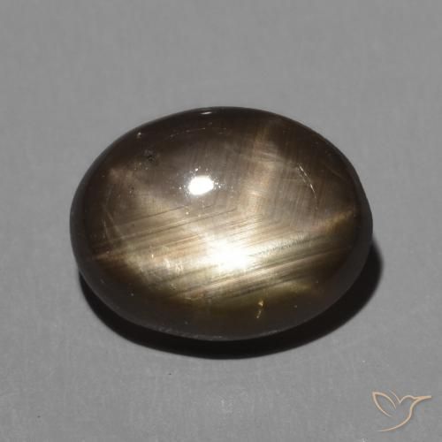 3.30ct 자연스러운 검은색 스타 사파이어, 타원형, 불투명체