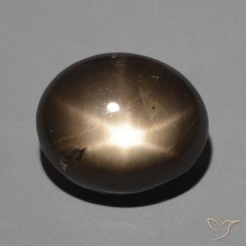 4.63ct 자연스러운 검은색 스타 사파이어, 타원형, 불투명체