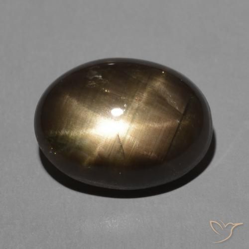 3.95ct 자연스러운 검은색 스타 사파이어, 타원형, 불투명체