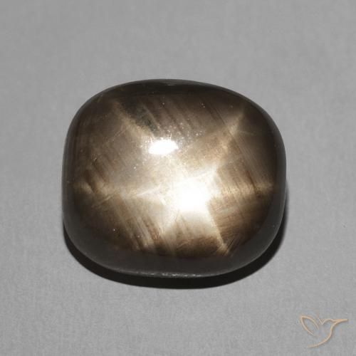 3.91ct 자연스러운 검은색 스타 사파이어, 방석, 불투명체