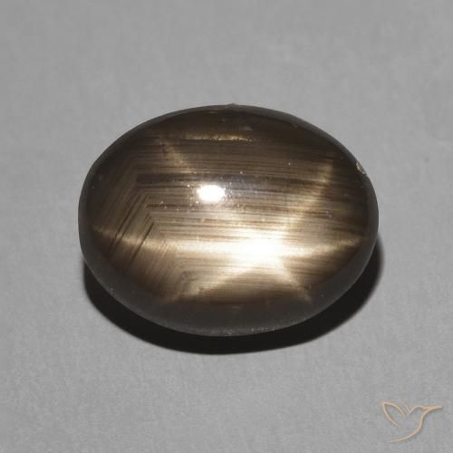 3.26ct 자연스러운 검은색 스타 사파이어, 타원형, 불투명체