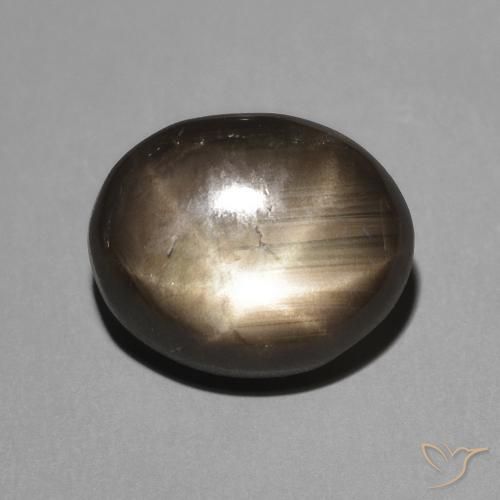 3.62ct 자연스러운 검은색 스타 사파이어, 타원형, 불투명체