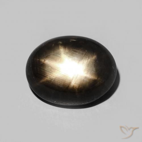 5.70ct 자연스러운 검은색 스타 사파이어, 타원형, 불투명체