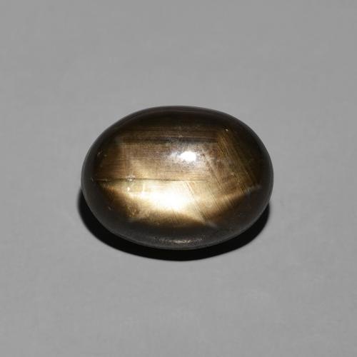 5.94ct 자연스러운 검은색 스타 사파이어, 타원형, 불투명체