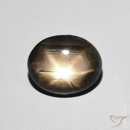3.97ct 자연스러운 검은색 스타 사파이어, 타원형, 불투명체