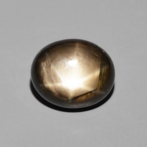 5.23ct 자연스러운 검은색 스타 사파이어, 타원형, 불투명체