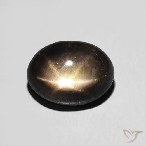 4.05ct 자연스러운 검은색 스타 사파이어, 타원형, 불투명체